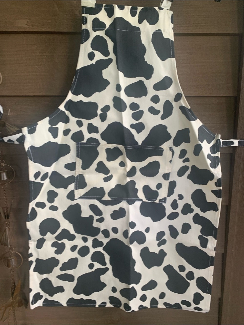 Cow Print Apron - Black and White
